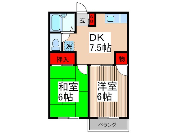 メゾンプリムラの物件間取画像